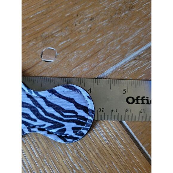 NEW Zebra Print Neoprene Chapstick Holder Key Chain and chapstick - Picture 3 of 3